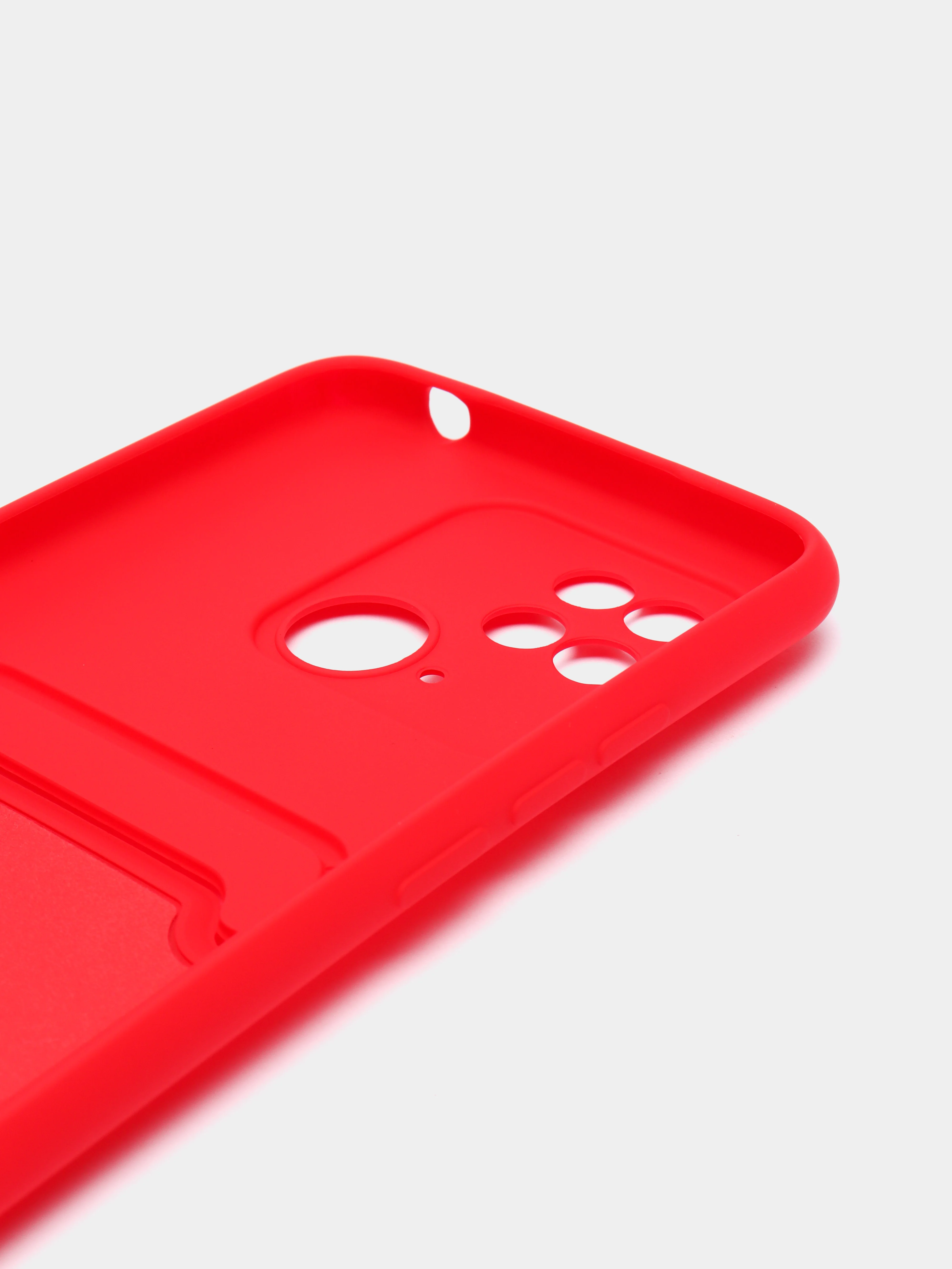 Желтый чехол для Xiaomi Redmi 10C / Poco C40, Сяоми Редми 10С силиконовый, с карманом для карты