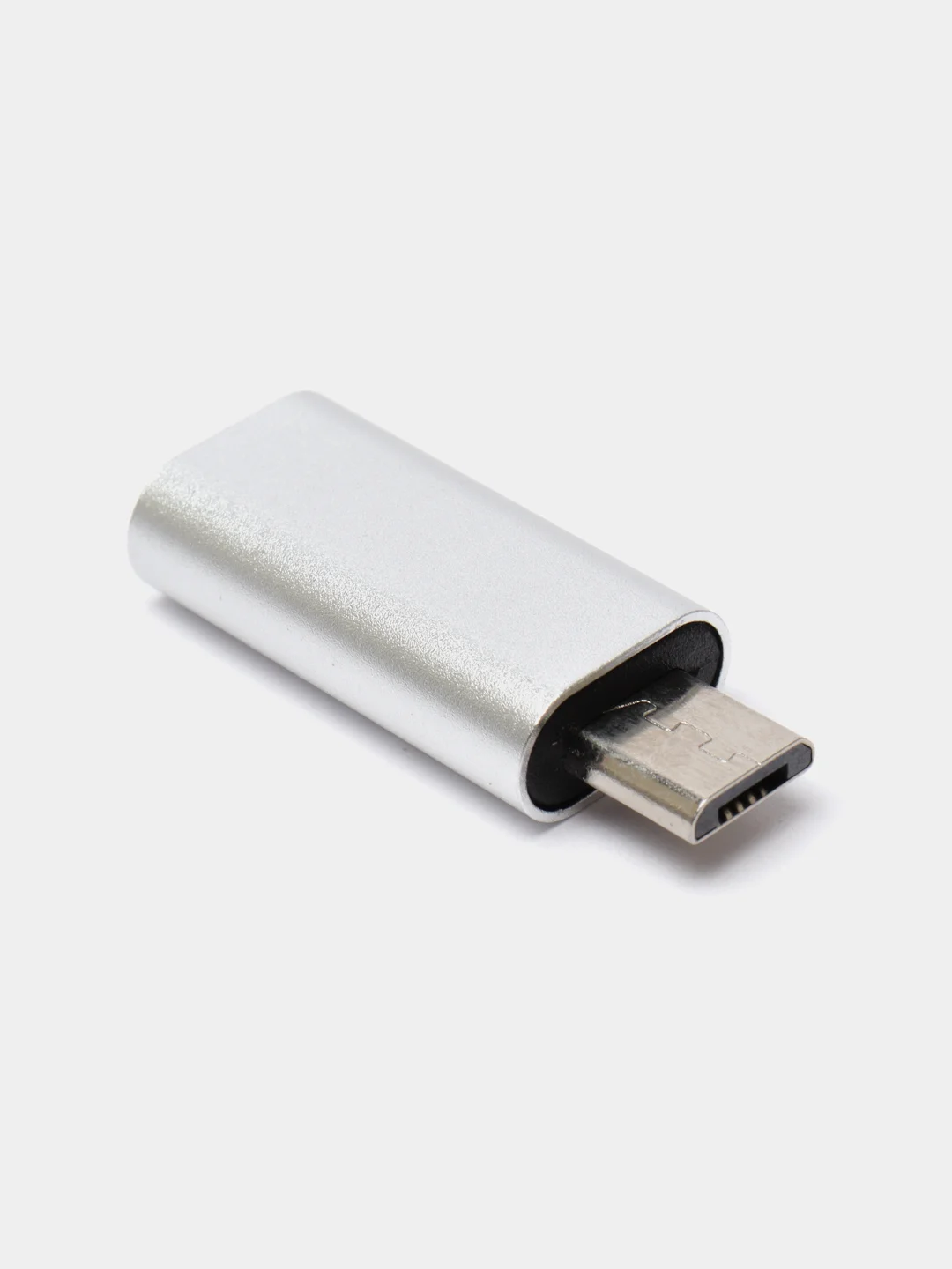 Серый адаптер переходник lightning на micro usb лайтинг на микро усб юсб