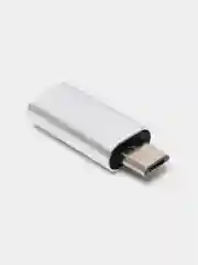 Серый адаптер переходник lightning на micro usb лайтинг на микро усб юсб