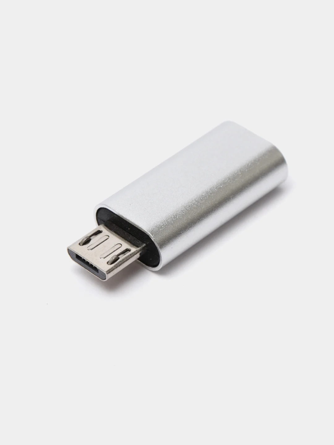 Серый адаптер переходник lightning на micro usb лайтинг на микро усб юсб