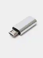 Серый адаптер переходник lightning на micro usb лайтинг на микро усб юсб