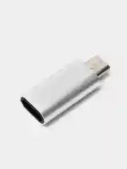 Серый адаптер переходник lightning на micro usb лайтинг на микро усб юсб