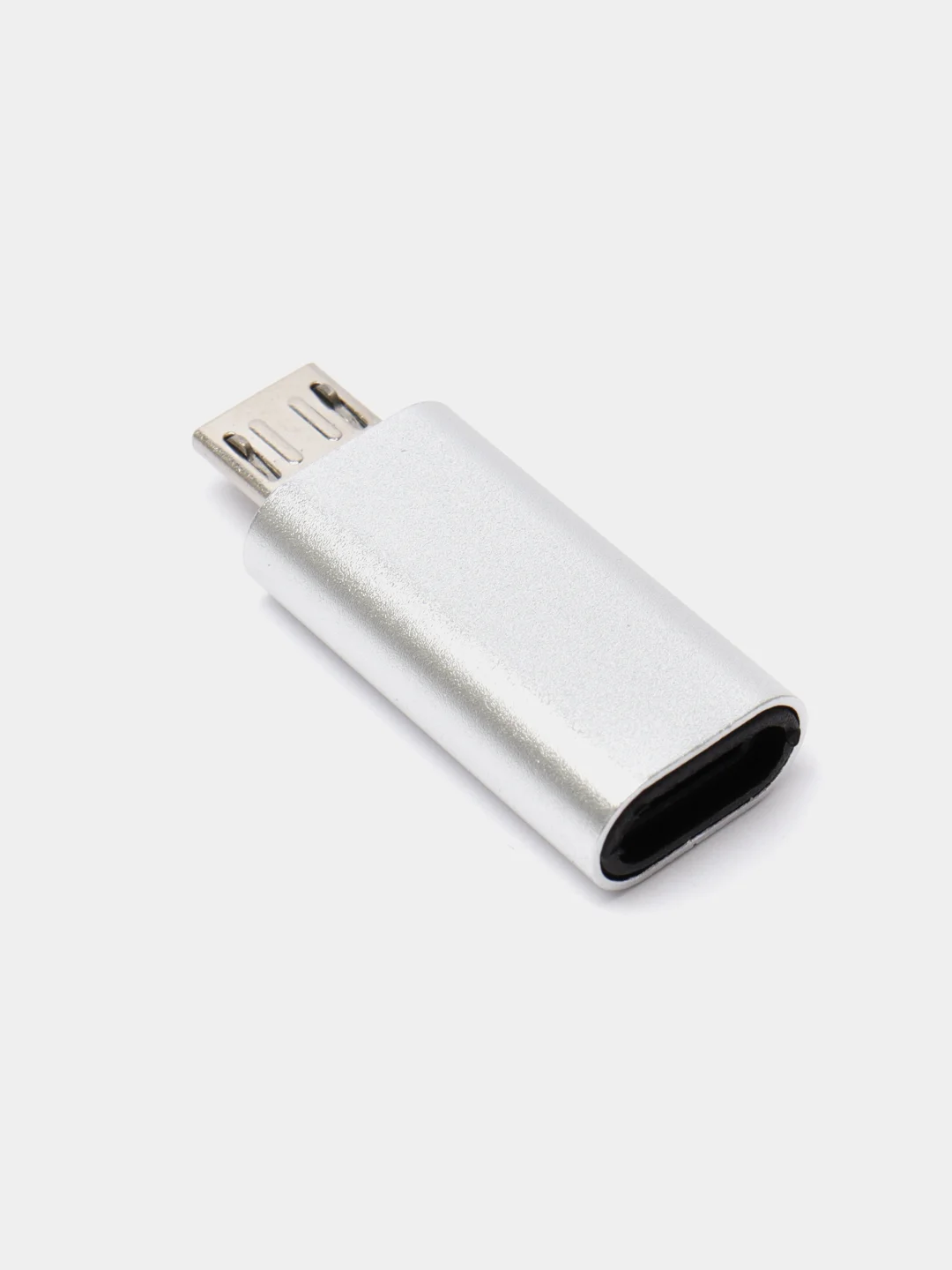 Серый адаптер переходник lightning на micro usb лайтинг на микро усб юсб