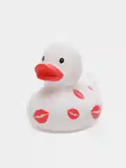 Игрушка для купания, сувенир Funny Ducks "Белая уточка с поцелуями", 1995