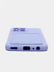 Лавандовый чехол для Honor X8 4G, Хонор Х8 4Г силиконовый, с карманом для карты
