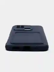Темно-синий чехол для Xiaomi Redmi 10C / Poco C40, Сяоми Редми 10С силиконовый, с карманом для карты
