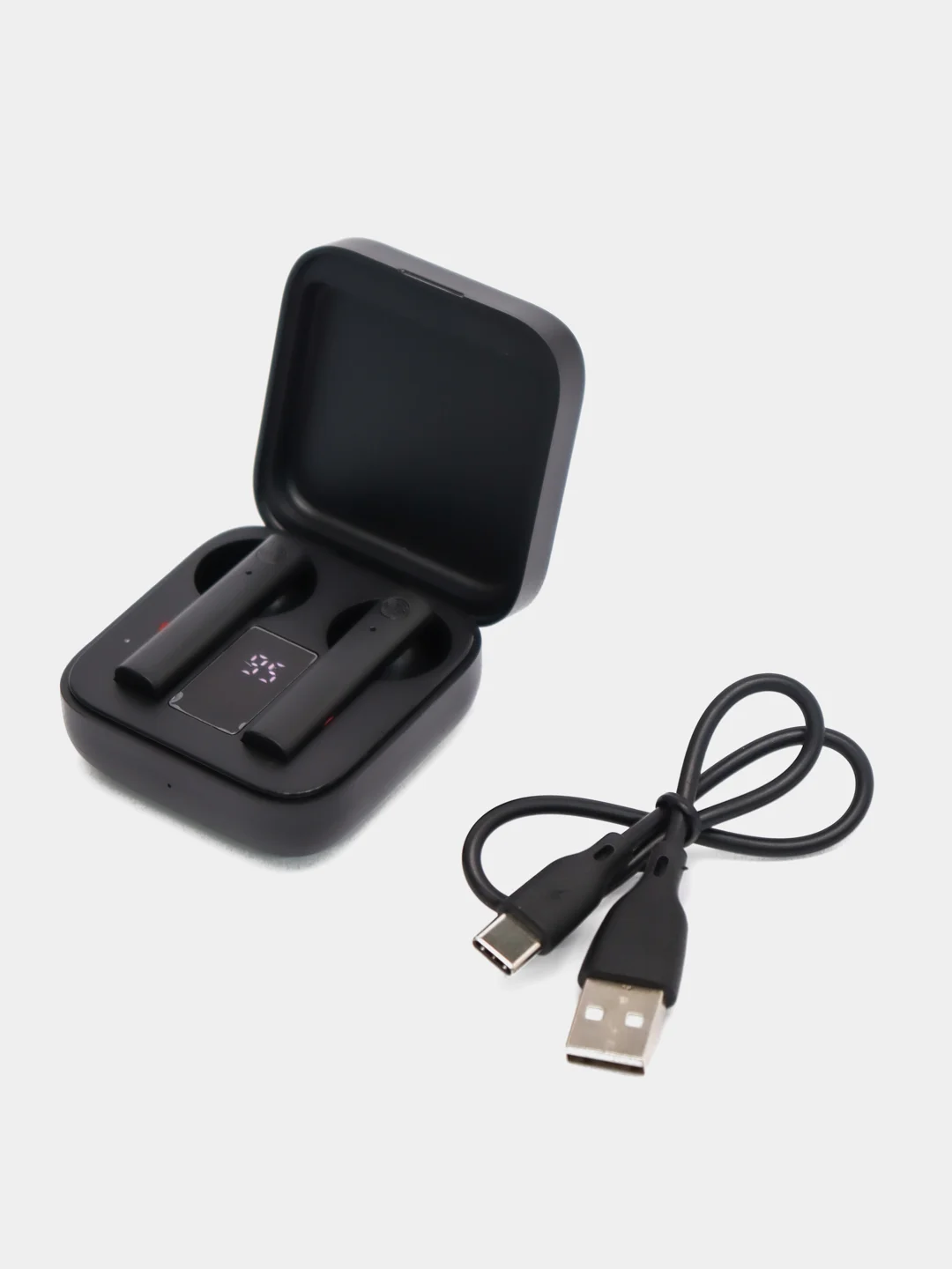 Черный bluetooth-наушники беспроводные TWS W12, вкладыши