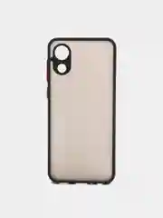 Черный чехол Samsung Galaxy A03 Core, Галакси А03 Кор пластиковый матовый с цветными кнопками