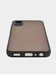 Черный чехол Samsung Galaxy A03 Core, Галакси А03 Кор пластиковый матовый с цветными кнопками