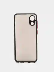 Черный чехол Samsung Galaxy A03 Core, Галакси А03 Кор пластиковый матовый с цветными кнопками