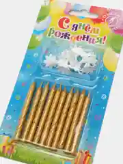 Золотой праздничные свечи для торта классические