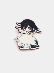 Значок деревянный по аниме Danganronpa "Кокичи Ома"