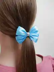 Небесно-голубой бантики для волос, на резинке