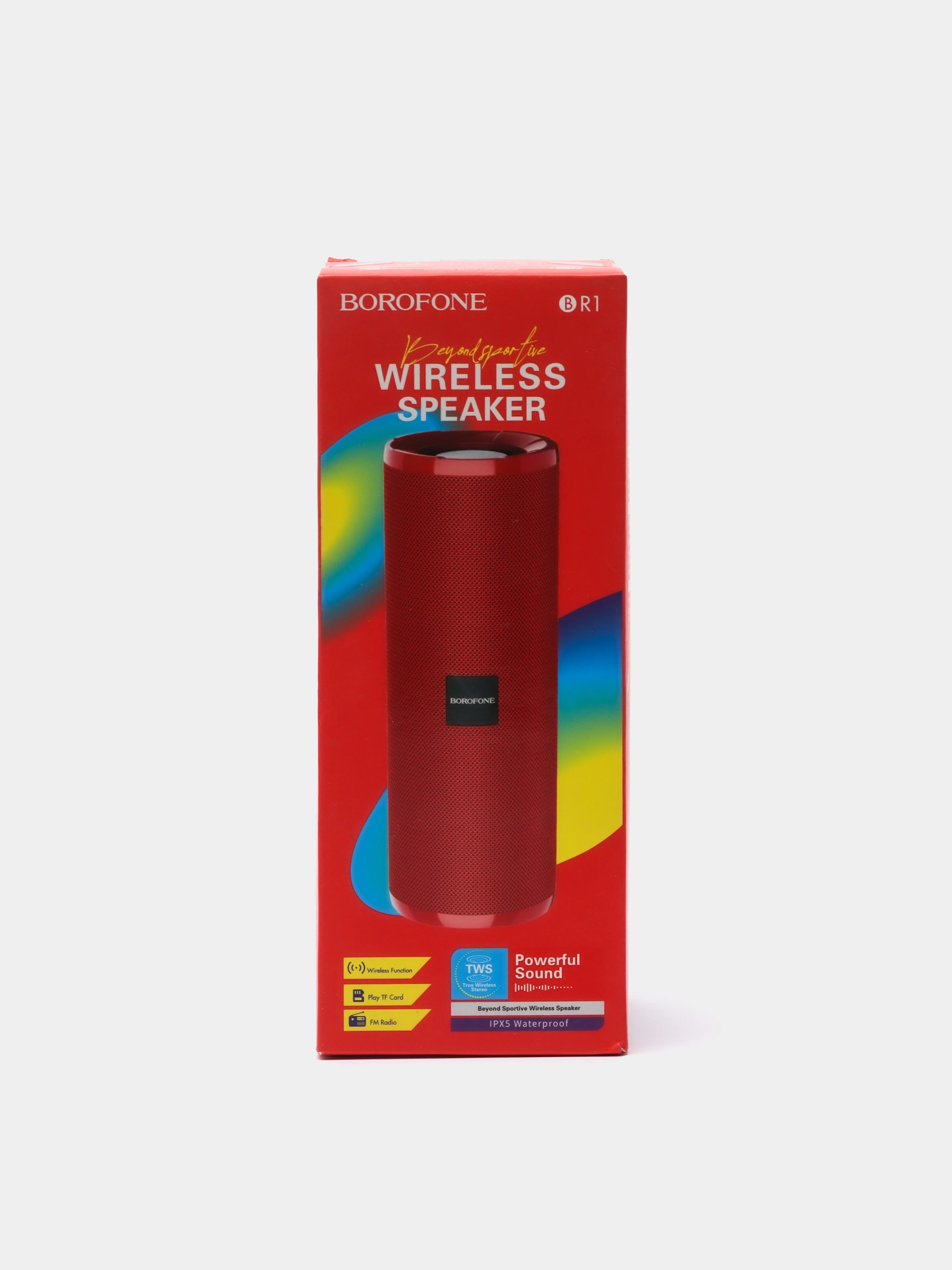 Красный портативная колонка BOROFONE BR1 Bluetooth 10 Bt, BT V5.0, батарея 1200 mAh