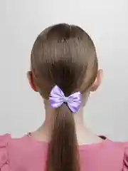 Лавандовый бантики для волос, на резинке