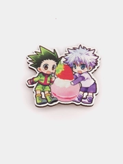 Значок деревянный по аниме Hunter x Hunter "Киллуа Золдик"