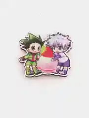 Значок деревянный по аниме Hunter x Hunter "Киллуа Золдик"