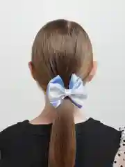 Серебряный бантики для девочек, 2 штуки