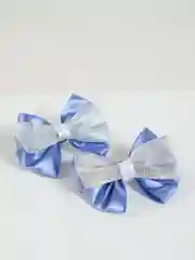 Серебряный бантики для девочек, 2 штуки