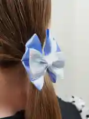 Серебряный бантики для девочек, 2 штуки