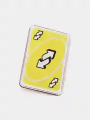 Значок деревянный по игре "Uno", карточка Реверс