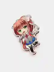 Значок деревянный Моника по аниме "Литературный клуб, Doki Doki Literature Club!"