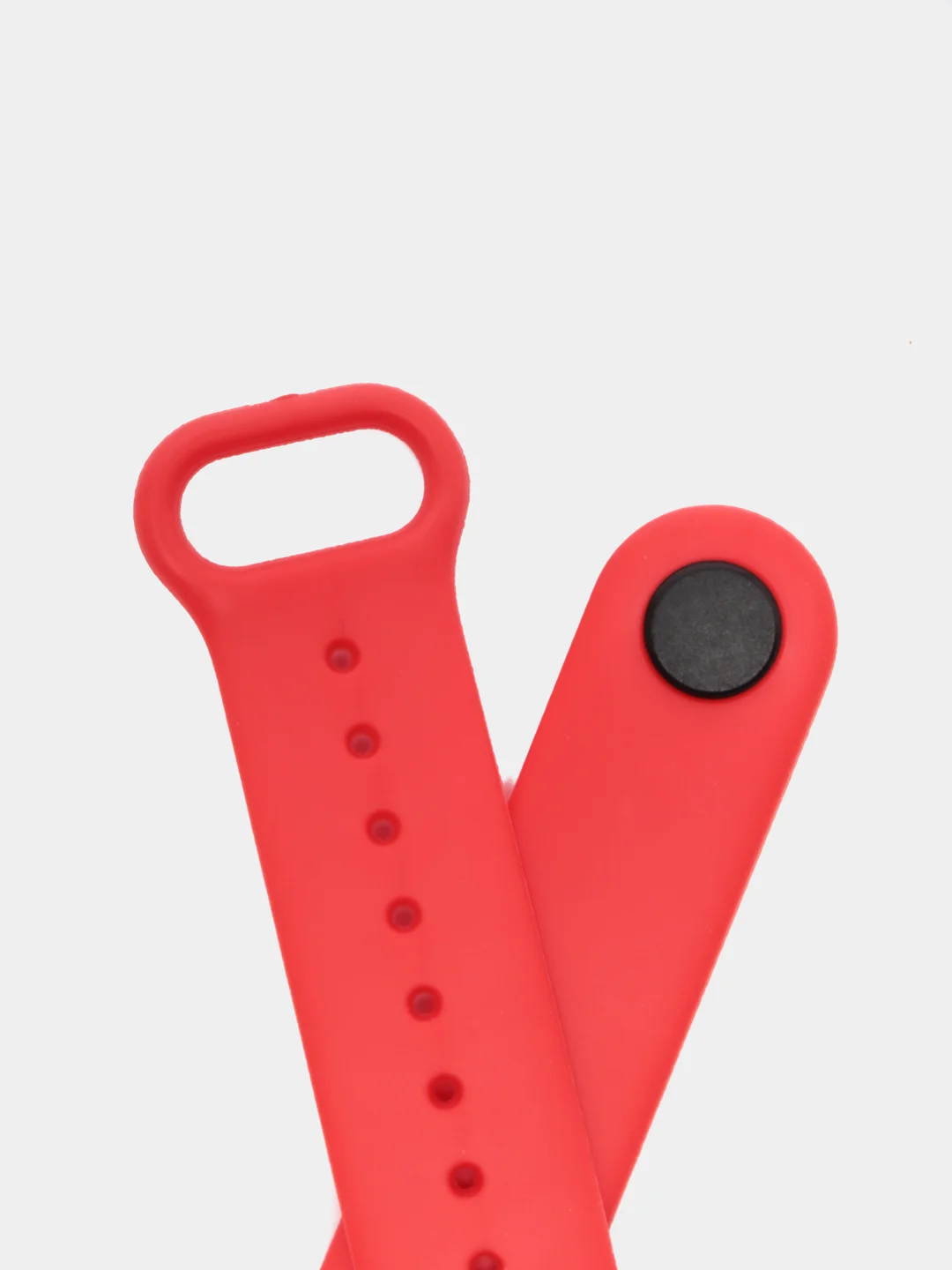 Красный ремешки для Xiaomi Mi Band 5 и Mi Band 6, силиконовые