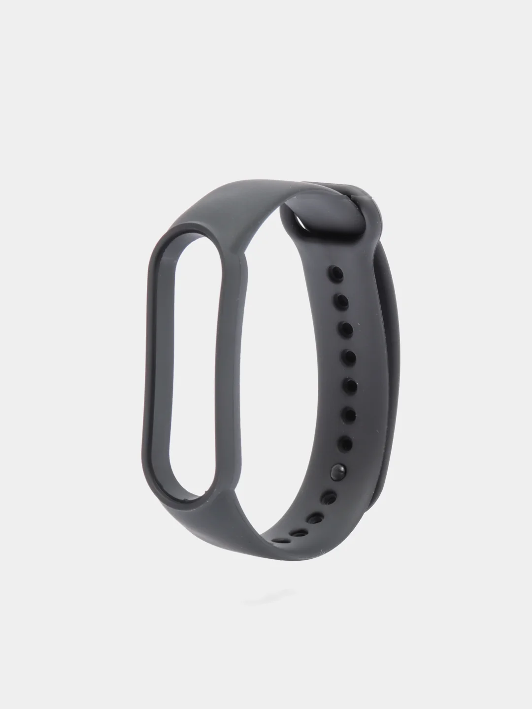 Черный ремешки для Xiaomi Mi Band 5 и Mi Band 6, силиконовые
