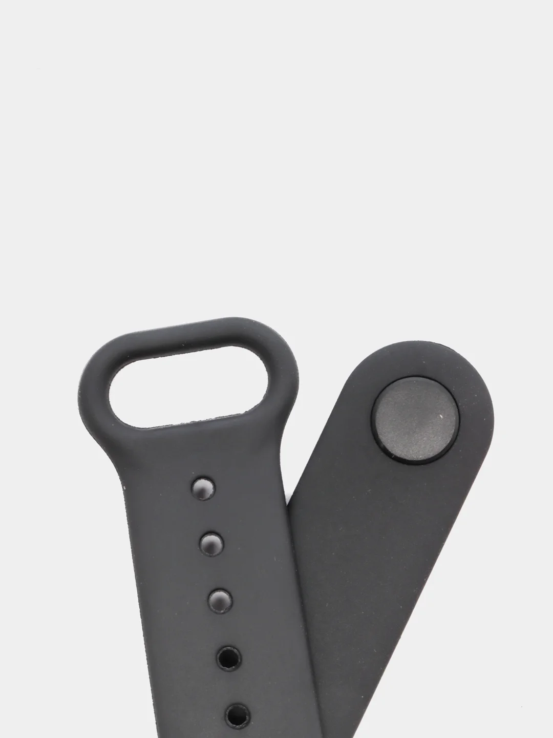Черный ремешки для Xiaomi Mi Band 5 и Mi Band 6, силиконовые