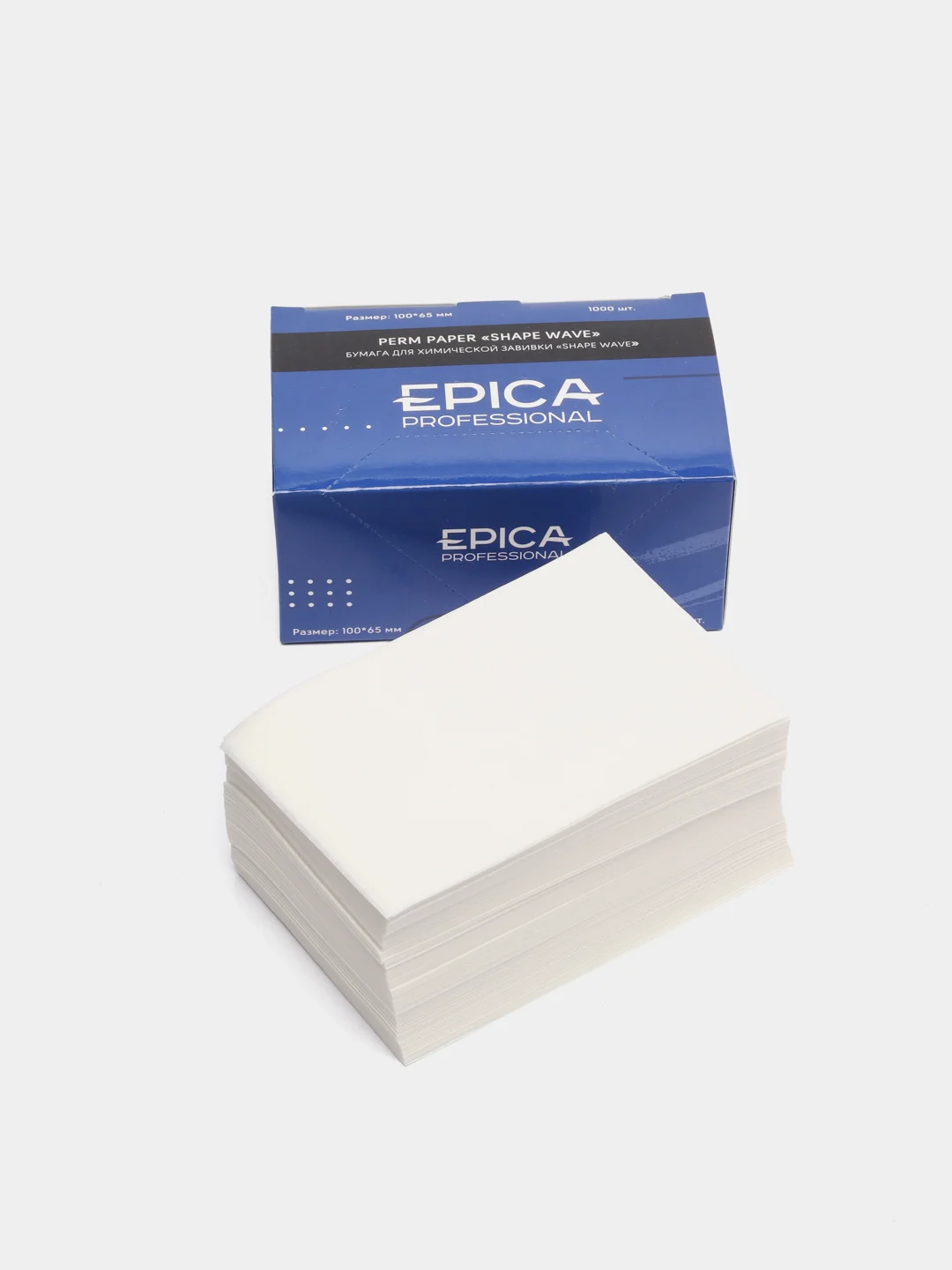 Бумага для химической завивки Shape wave Epica Professional, 1000 листов, 100*65 мм