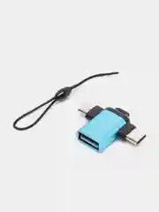 Комплект адаптеров-переходников 2-в-1 OTG Two in one OTG line Type-C+V8/3.0 USB