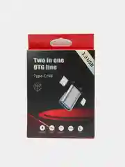 Комплект адаптеров-переходников 2-в-1 OTG Two in one OTG line Type-C+V8/3.0 USB