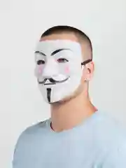 Белый маска Гай Фокс Анонимус