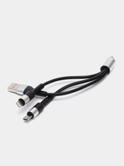 Кабель для зарядки 2 в 1, Micro USB и IP, 2А