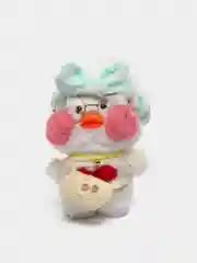 Белый мягкая игрушка утка в одежде