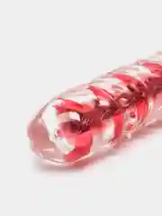 Красный вибратор-фаллоимитатор с регулировкой частоты