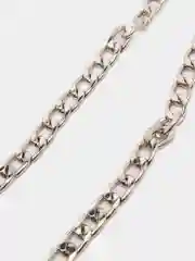 Цепочка для сумки, плоская, с карабинами, алюминиевая, 9 х 14 мм, 120 см, цвет серебряный