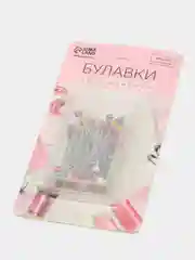 Булавки портновские, 35 мм, 80 шт, цвет разноцветный
