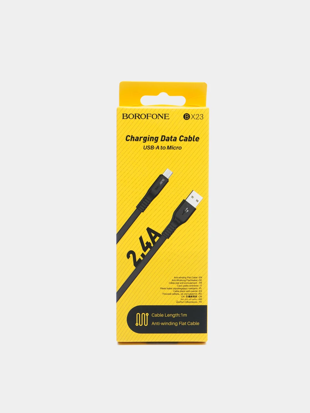 Черный кабель зарядный Borofone BX23