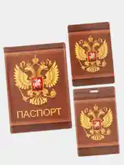 Коричневый обложка на паспорт, чехлы для карт и проездного билета