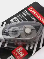 Корректирующая лента BRAUBERG BLACK&WHITE 5 мм х 8 м, корпус черный тонированный, механизм перемотки, 227800