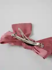 Розовый бант-заколка для волос, атласный
