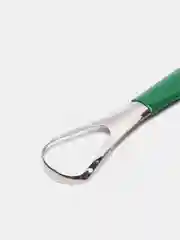 Зеленый скребок для языка стальной, щетка для чистки языка, очиститель для языка