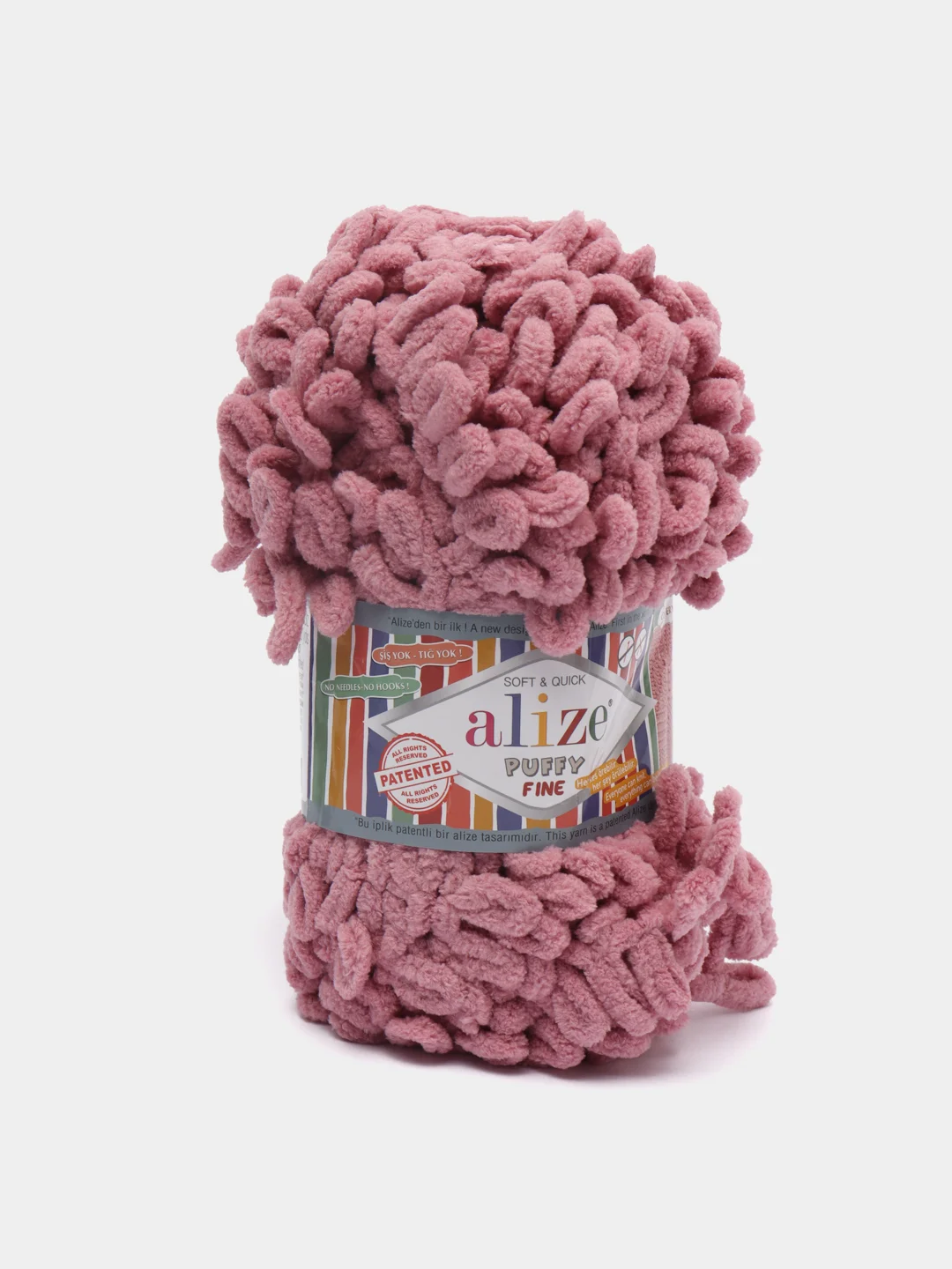 Коралловый puffy Fine Alize пряжа маленькими петельками