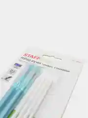 Ручки стираемые гелевые STAFF "College" EGP, 2 штуки, синие, 4 сменных стержня