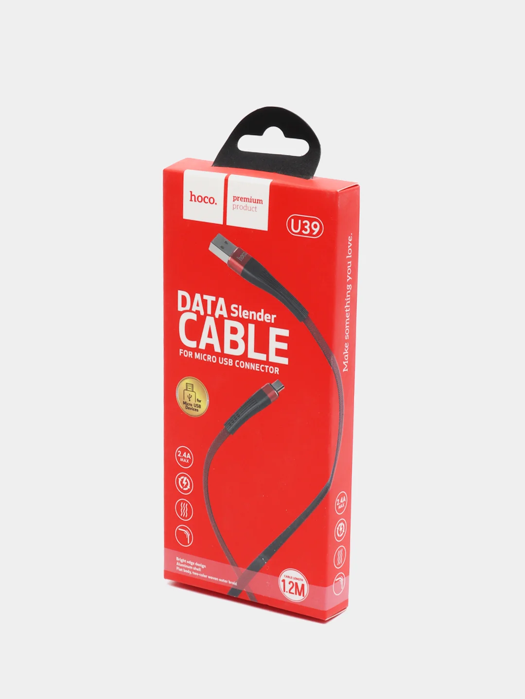 Кабель 1.2м MicroUSB, Lightning, Type-C от HOCO (U39, 2.4А)