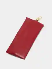 Красный ключница из экокожи длинная