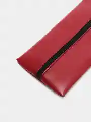 Красный ключница из экокожи длинная