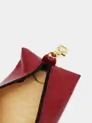 Красный ключница из экокожи длинная