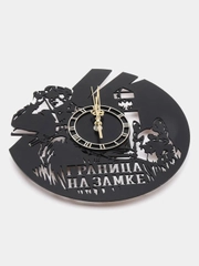 Часы настенные, часы из дерева "Граница на замке"